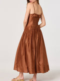 Ovina Dress in Spice Brown