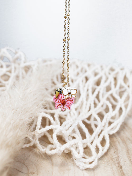 Orchids & Toucan Necklace
