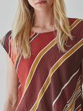 Sunset Stripe Top in Chocolate Rust