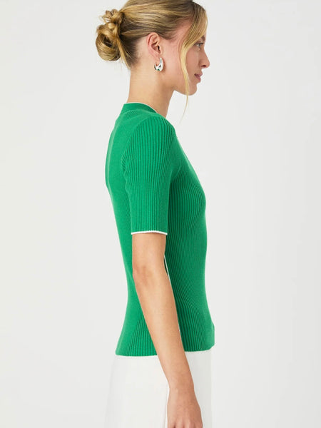 Mozza Short Sleeve Jumper in Green