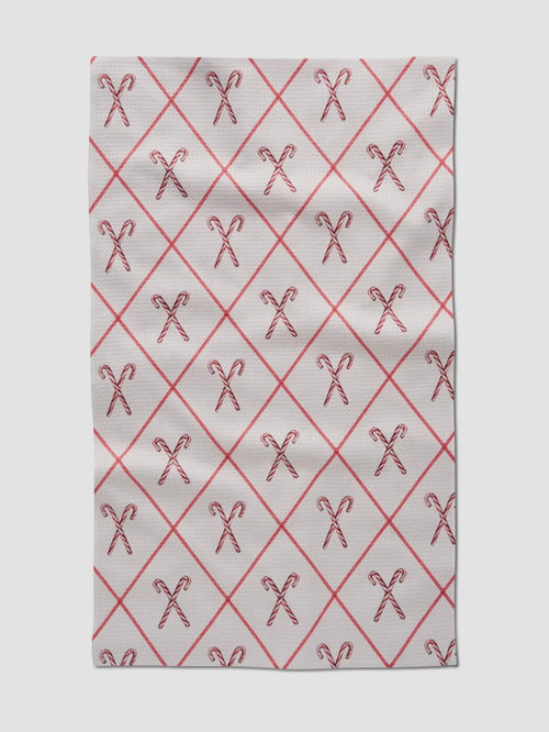 Festive Candy Canes Tea Towel