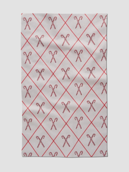Festive Candy Canes Tea Towel