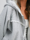 Connect The Dots Zip Up in Grey