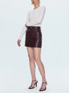 Abi Mini Skirt in Cabernet