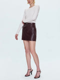 Abi Mini Skirt in Cabernet