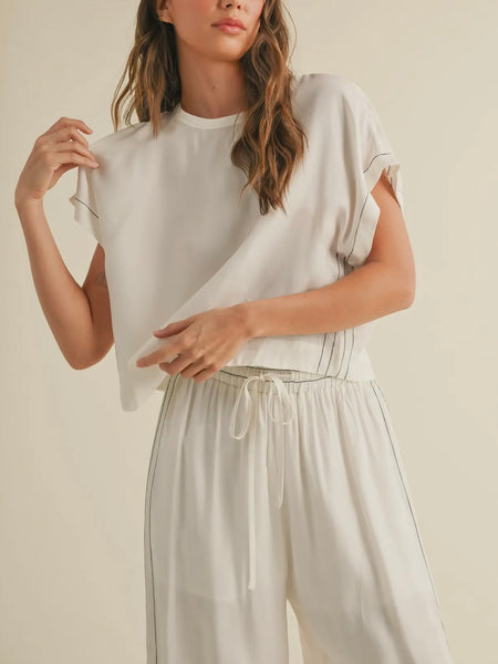 Seams To Me Top in Ecru