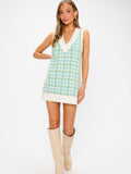 Hartford Tank Sweater Dress in On The Green Plaid Knit