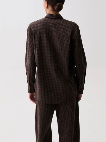 Mila Button Down Wrap Top in Hot Toddy