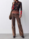 Easy Does It Printed Top in Black Combo