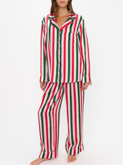 Classic PJ Set in Jolly Stripes Silky