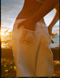 Agnes Denim Pants in White