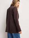 Essential Suiting Oversized Double Breasted Blazer in Dark Chocolate