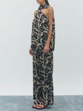 Hendrix Tunic Top in Black Beige
