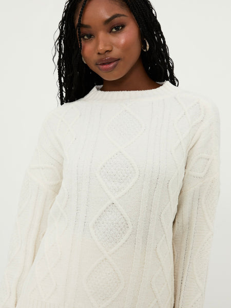 Callie Sweater in Cream Cable