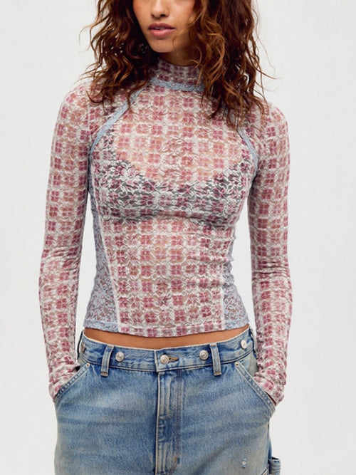 Lyric Long Sleeve in Tea Combo