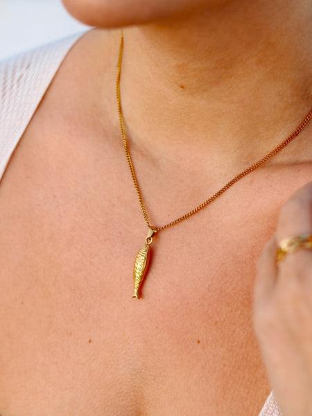 Isla Sardine Fish Necklace