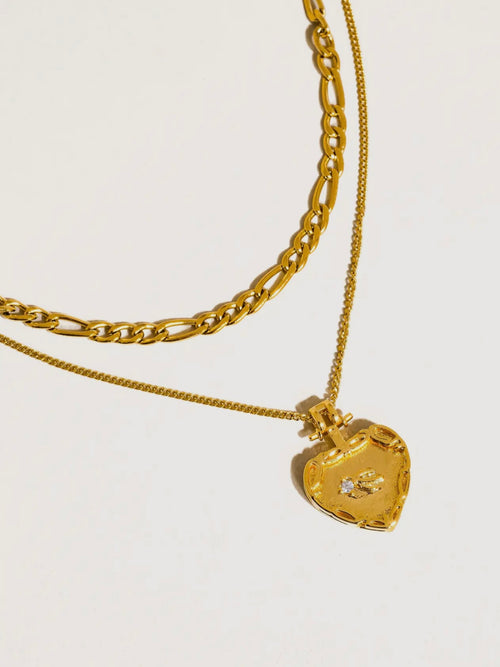 Landy Layered Heart Chain Necklace