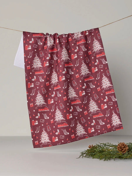 Holiday Jubilee Tea Towel in Garnet