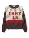 Daydreamer Athletic Club Colorblocked Sweatshirt in Brown Combo