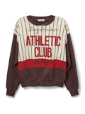 Daydreamer Athletic Club Colorblocked Sweatshirt in Brown Combo