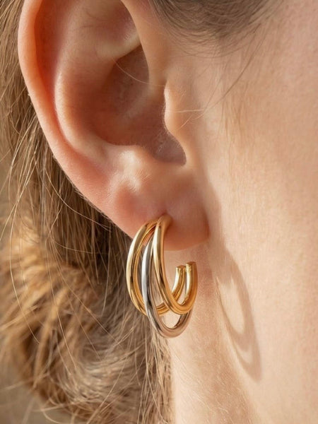 Two Tone Triple Studs