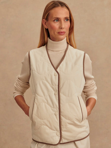 Coco Stripe Cardi in Brown