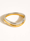 Mathieu Sculptural Bangle Bracelet in Silver