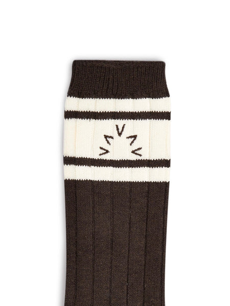 Malissa Plush Wide Rib Sock in Coffee Bean