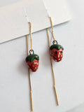 Strawberry Threader Earrings