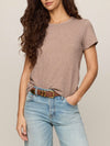 Junie Slub Tee Shirt in Heather Ash