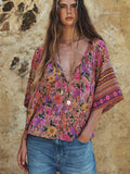 Swan Lake Flutter Sleeve Blouse in Lilac Rose