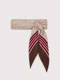 Silk Signature Scarf in Taupe Rumba Rose