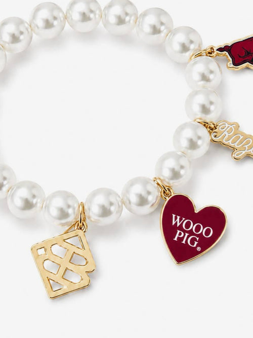 Arkansas Pearl Charm Bracelet