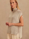 Lauren Plated Knit Tank in Cocoa Dust
