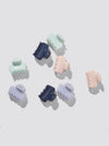 Recycled Plastic Mini Cloud Claw Clips 8pc in Garden Bouquet