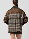 Situationship Jacket in Mixed Plaid