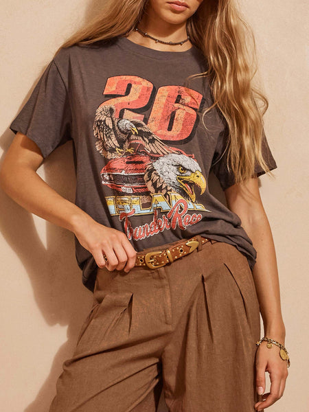 Island Thunder Tee in Charcoal