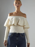 Dust Your Shoulders Off Knit in Cream
