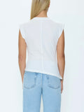 Nya Asymmetrical Tee in Le Blanc