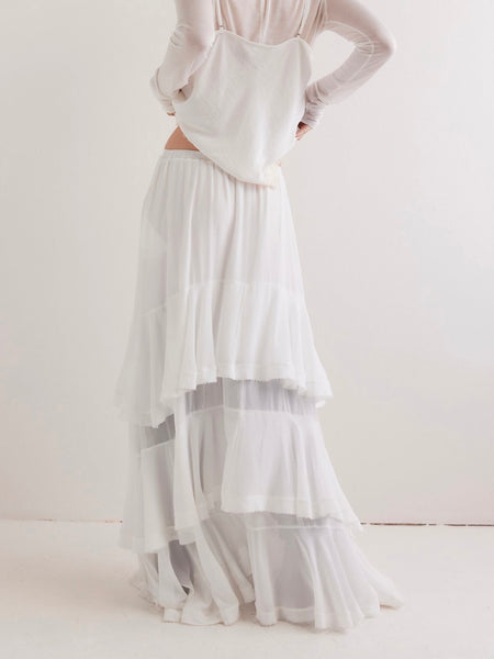 Clementine Maxi Skirt in Ivory