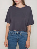 Bailey Cropped Tee in Charcoal