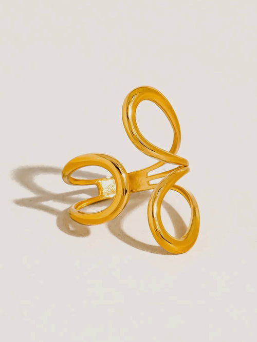 Parvella Abstract Swirl Ring