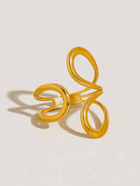 Parvella Abstract Swirl Ring