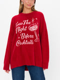 Classic Crewneck Sweater in Twas The Night