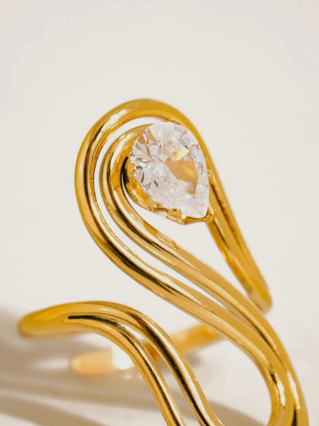 Monarque Abstract Oval CZ Ring