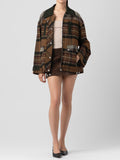 Situationship Jacket in Mixed Plaid