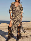 Volcano Goddess Kaftan in Liquorice