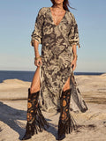 Volcano Goddess Kaftan in Liquorice