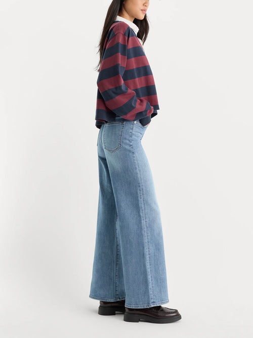 Good Waist Palazzo Ankle Jeans in Cedarwick