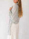 Catalina Travel Scarf in Light Grey
